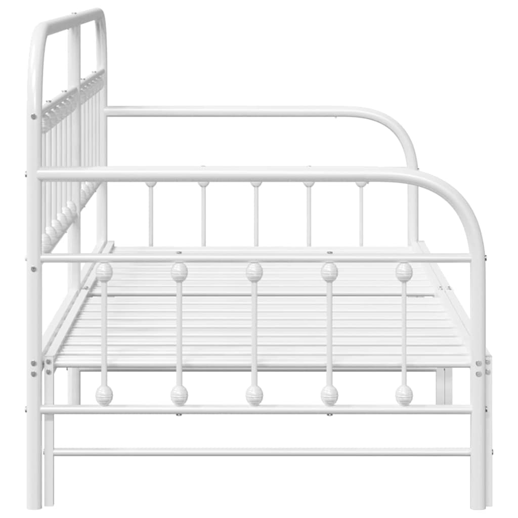 Bedframe voor een daybed Wit 107 x 203 cm Gepoedercoat staal is nu te koop bij PeponiXL, paradijselijk wonen!
