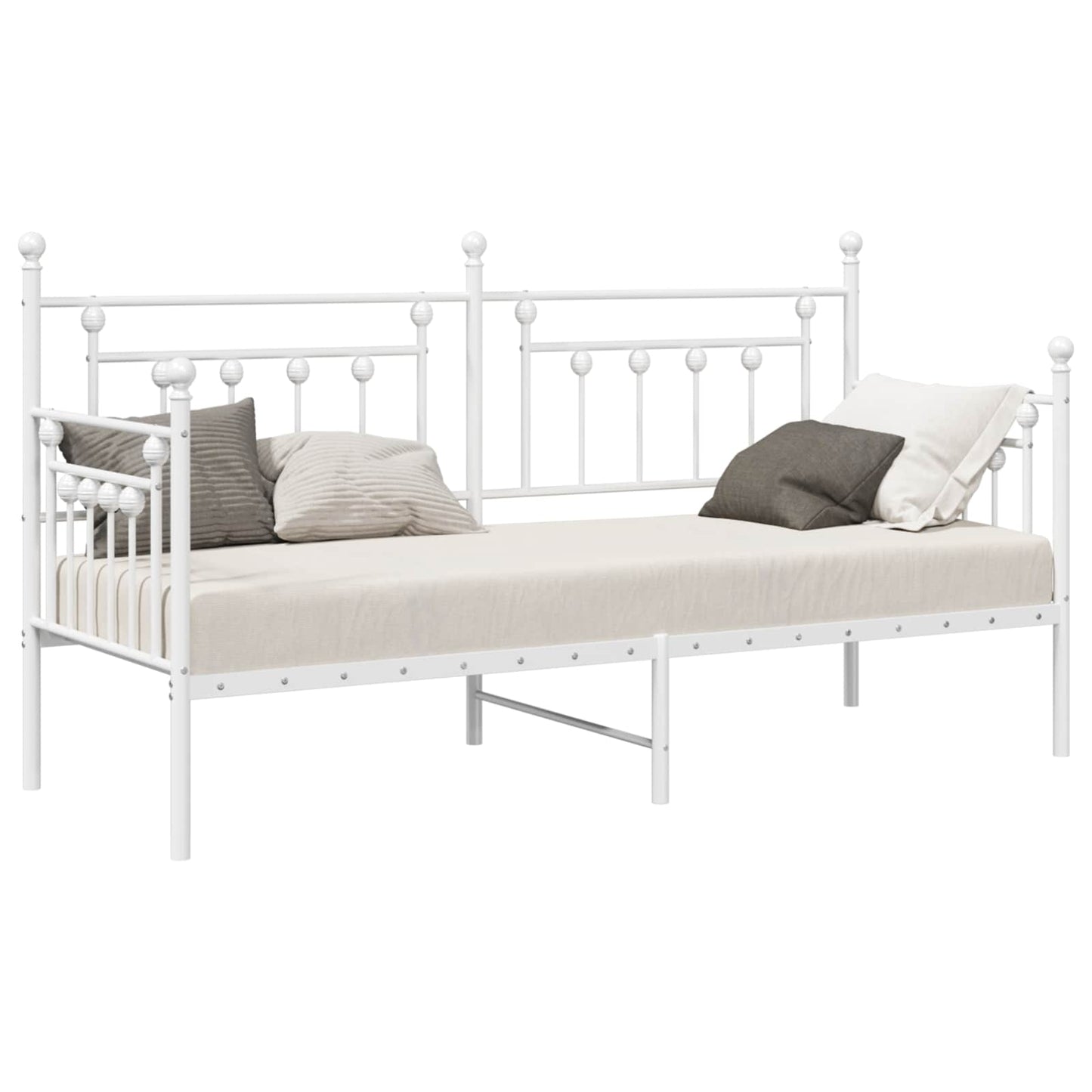 Bedframe voor een daybed Wit 80 x 200 cm Staal is nu te koop bij PeponiXL, paradijselijk wonen!
