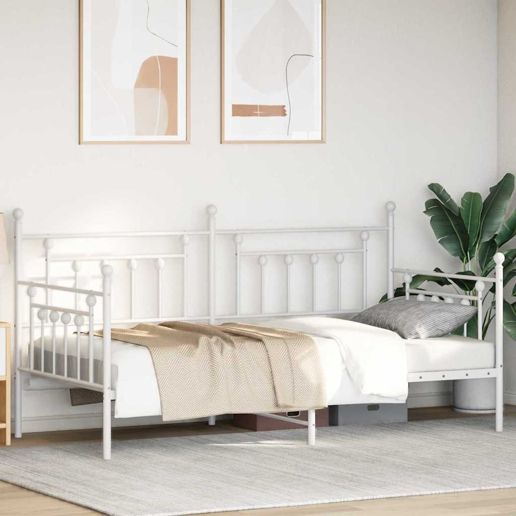Bedframe voor een daybed Wit 90 x 190 cm Staal is nu te koop bij PeponiXL, paradijselijk wonen!