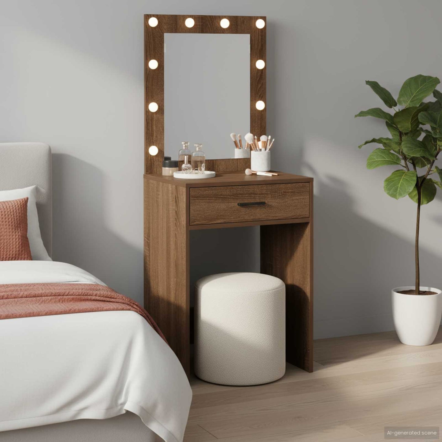 Plafondtafel met lade Bruin Eiken 50 x 41 x 135 cm Bewerkt hout is nu te koop bij PeponiXL, paradijselijk wonen!