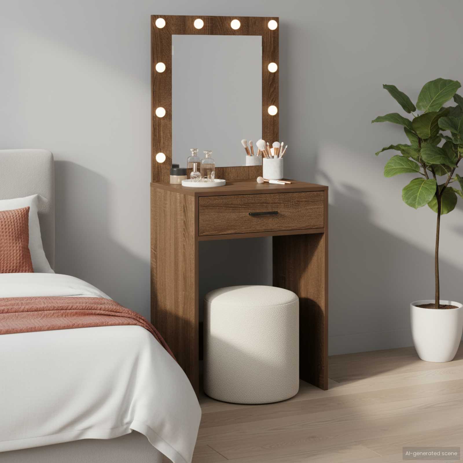Plafondtafel met lade Bruin Eiken 50 x 41 x 135 cm Bewerkt hout is nu te koop bij PeponiXL, paradijselijk wonen!