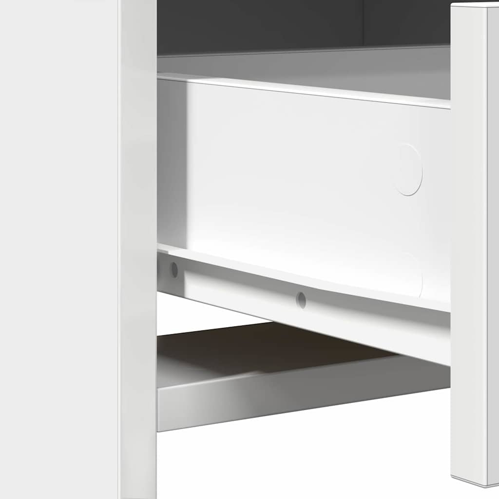 Highboard met lade Wit 40 x 41 x 135 cm Bewerkt hout is nu te koop bij PeponiXL, paradijselijk wonen!