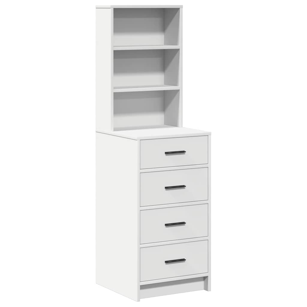 Highboard met lade Wit 40 x 41 x 135 cm Bewerkt hout is nu te koop bij PeponiXL, paradijselijk wonen!