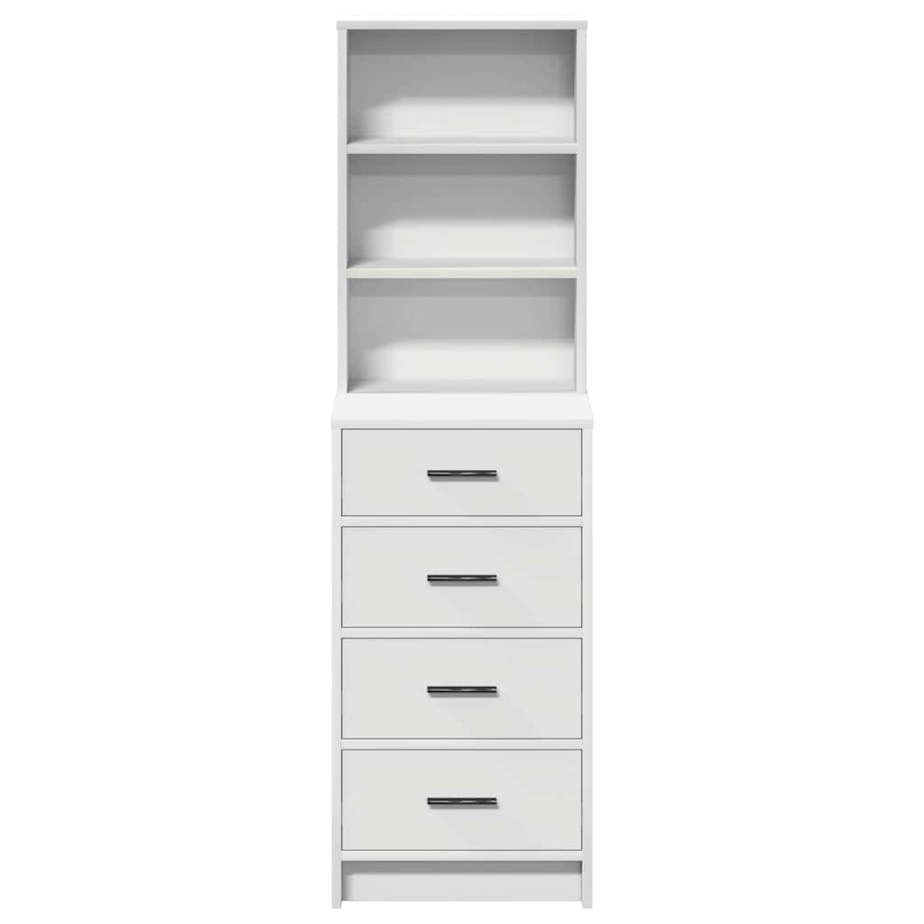 Highboard met lade Wit 40 x 41 x 135 cm Bewerkt hout is nu te koop bij PeponiXL, paradijselijk wonen!