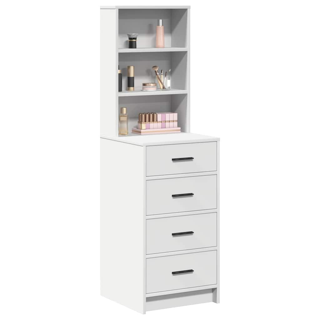 Highboard met lade Wit 40 x 41 x 135 cm Bewerkt hout is nu te koop bij PeponiXL, paradijselijk wonen!
