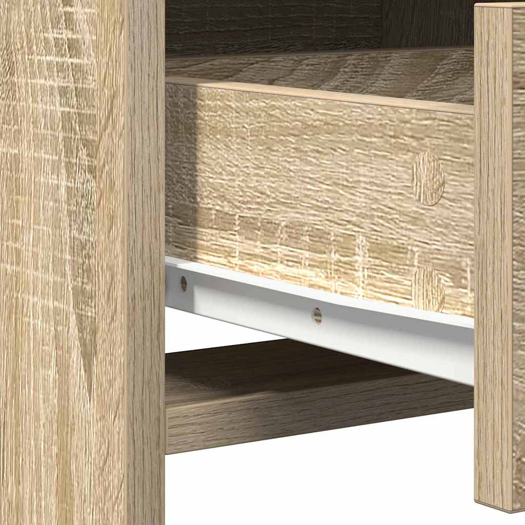 Highboard met lade Sonoma eiken 40 x 41 x 135 cm Bewerkt hout is nu te koop bij PeponiXL, paradijselijk wonen!