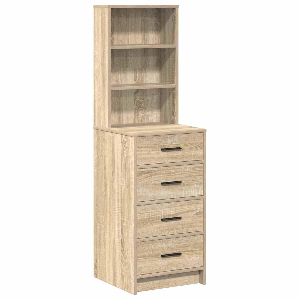 Highboard met lade Sonoma eiken 40 x 41 x 135 cm Bewerkt hout is nu te koop bij PeponiXL, paradijselijk wonen!