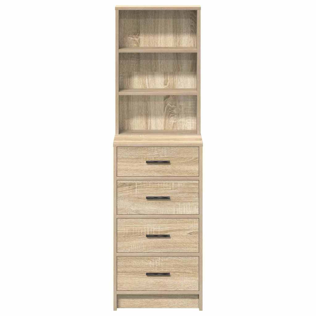 Highboard met lade Sonoma eiken 40 x 41 x 135 cm Bewerkt hout is nu te koop bij PeponiXL, paradijselijk wonen!
