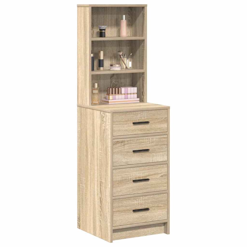 Highboard met lade Sonoma eiken 40 x 41 x 135 cm Bewerkt hout is nu te koop bij PeponiXL, paradijselijk wonen!