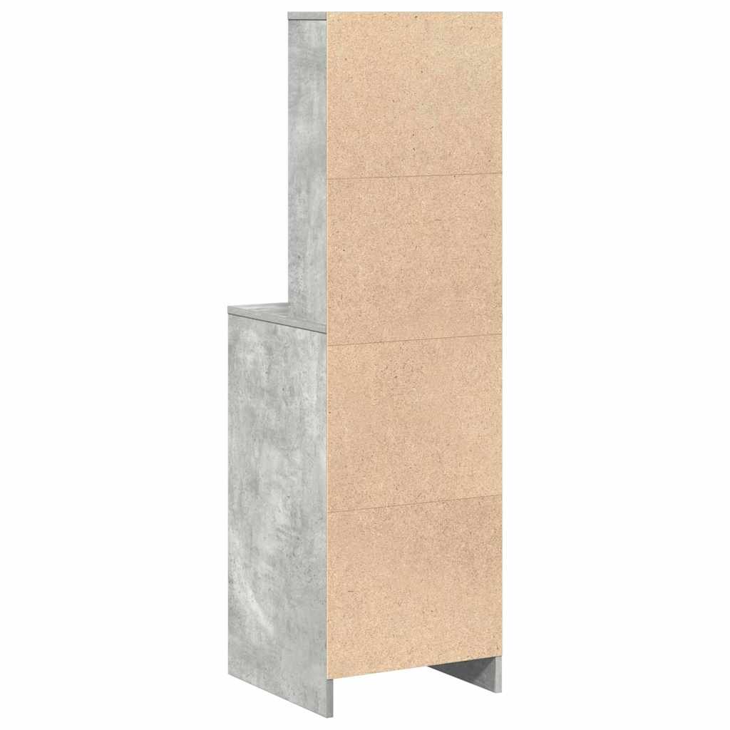 Highboard met lade Betongrijs 40 x 41 x 135 cm Bewerkt hout is nu te koop bij PeponiXL, paradijselijk wonen!