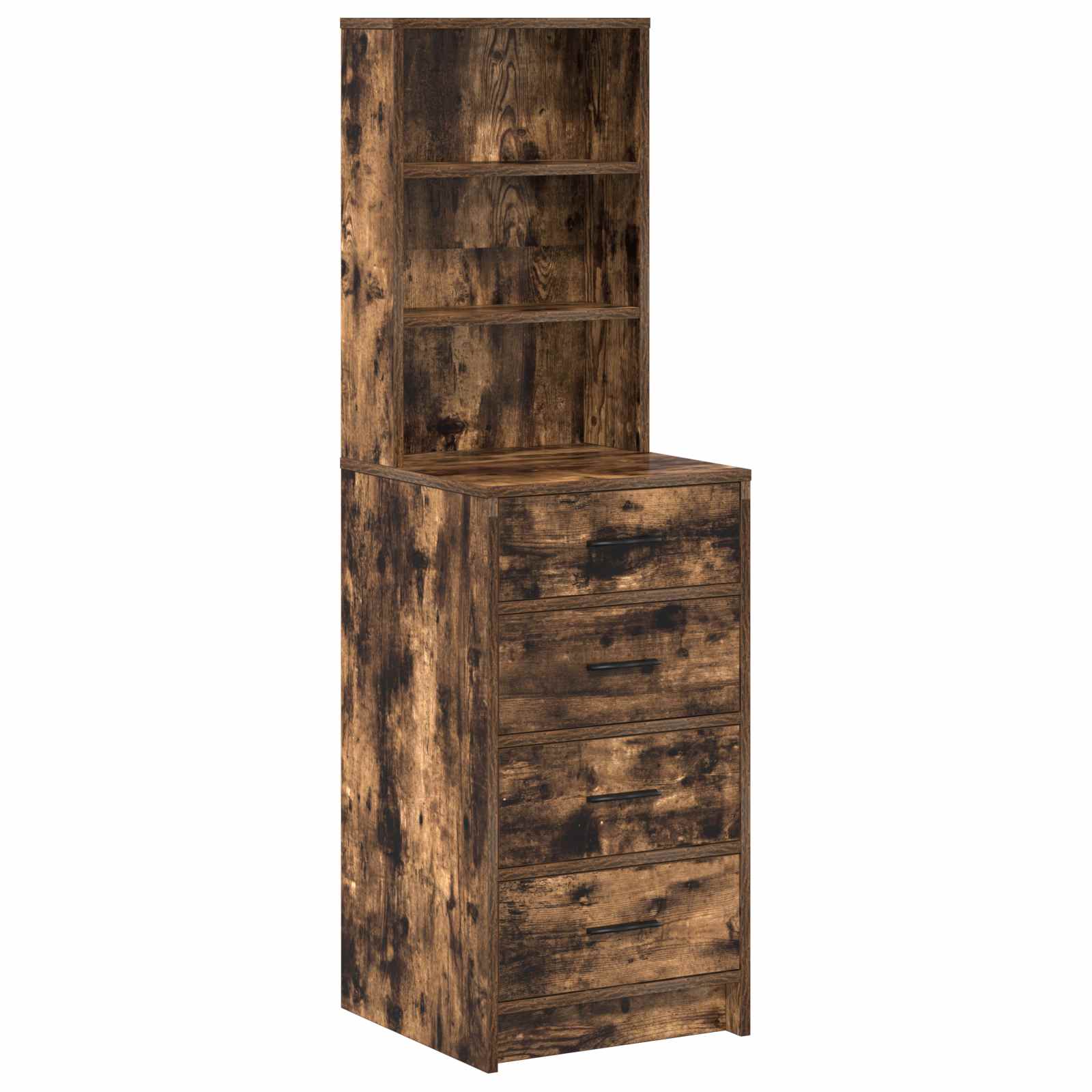 Highboard met lade Gerookt eiken 40 x 41 x 135 cm Bewerkt hout is nu te koop bij PeponiXL, paradijselijk wonen!