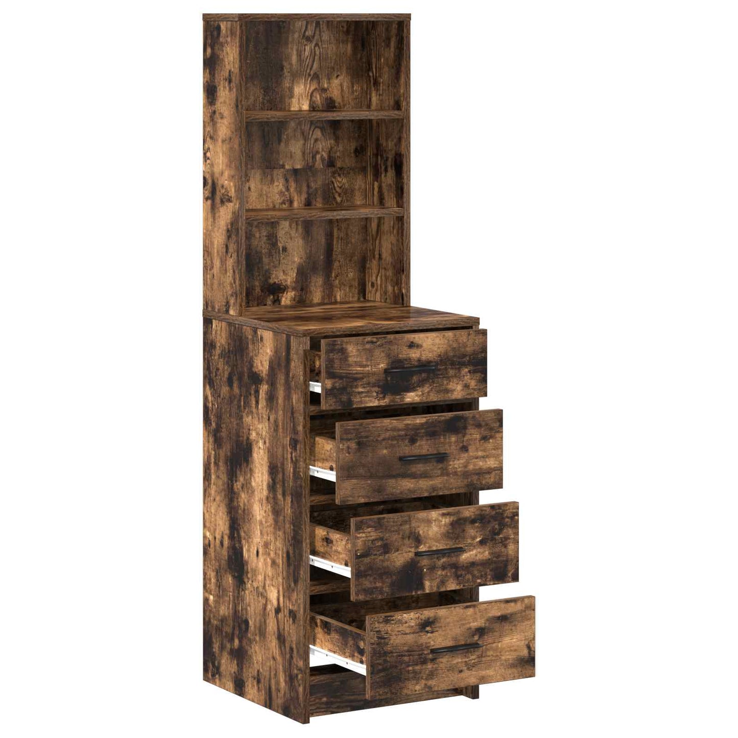 Highboard met lade Gerookt eiken 40 x 41 x 135 cm Bewerkt hout is nu te koop bij PeponiXL, paradijselijk wonen!