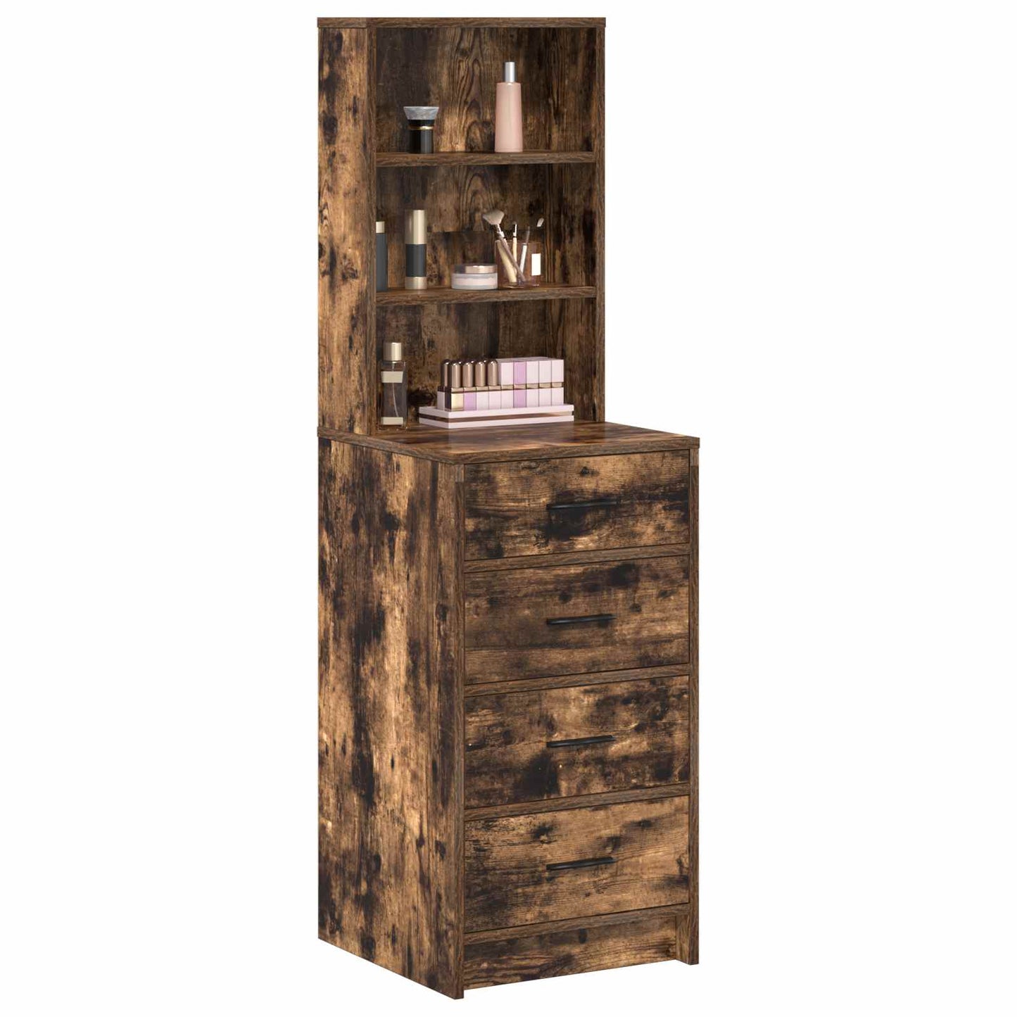 Highboard met lade Gerookt eiken 40 x 41 x 135 cm Bewerkt hout is nu te koop bij PeponiXL, paradijselijk wonen!