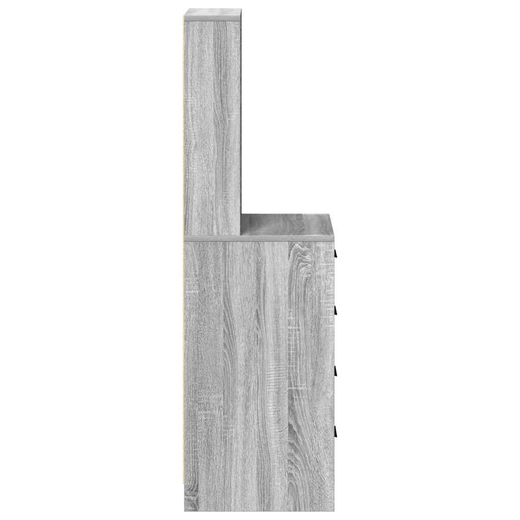 Highboard met lade Grijs sonoma 40 x 41 x 135 cm Bewerkt hout is nu te koop bij PeponiXL, paradijselijk wonen!