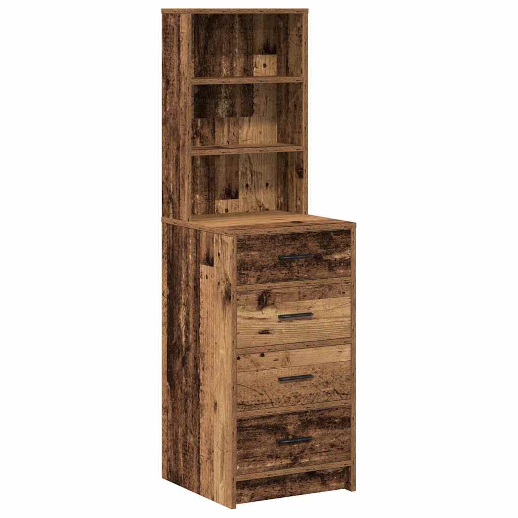Highboard met lade Oud hout 40 x 41 x 135 cm Bewerkt hout is nu te koop bij PeponiXL, paradijselijk wonen!