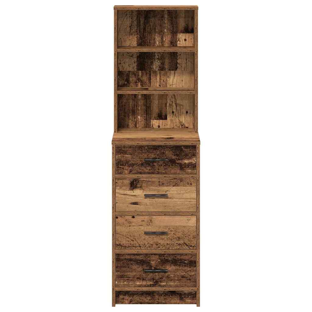 Highboard met lade Oud hout 40 x 41 x 135 cm Bewerkt hout is nu te koop bij PeponiXL, paradijselijk wonen!