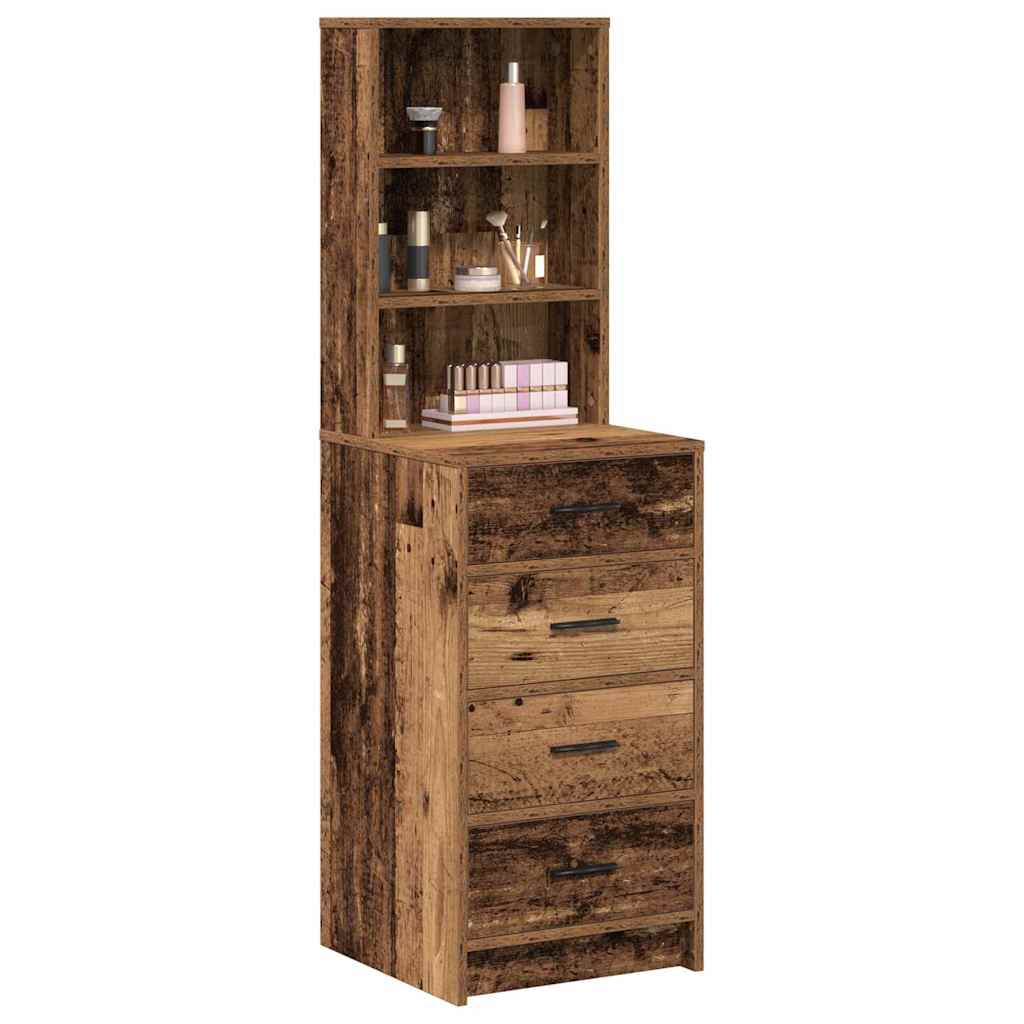 Highboard met lade Oud hout 40 x 41 x 135 cm Bewerkt hout is nu te koop bij PeponiXL, paradijselijk wonen!