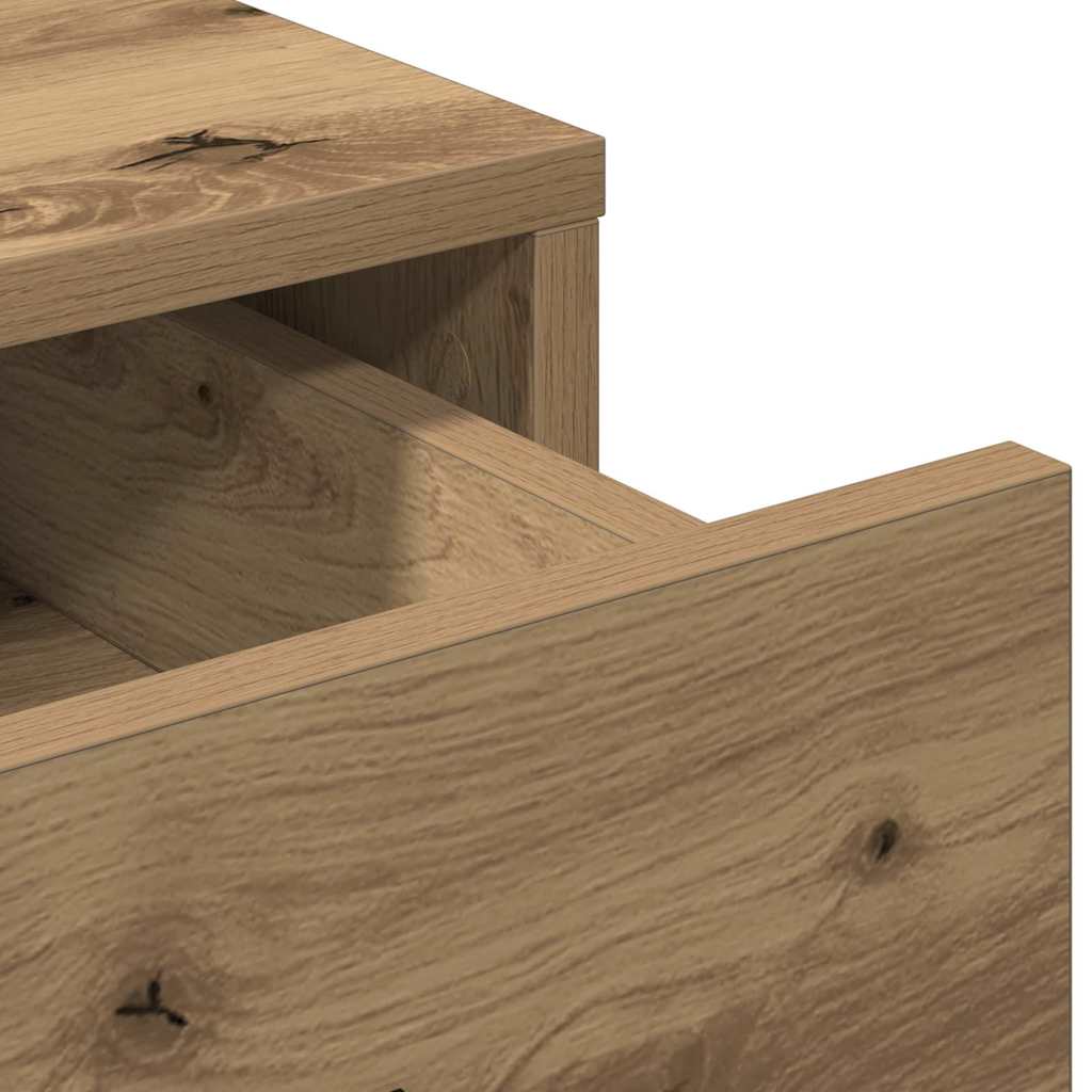 Highboard artisanaal eikenkleurig 40 x 41 x 135 cm Bewerkt hout is nu te koop bij PeponiXL, paradijselijk wonen!