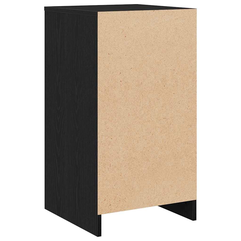 Dressoir met lade Zwart eiken 40 x 41 x 75 cm Bewerkt hout is nu te koop bij PeponiXL, paradijselijk wonen!