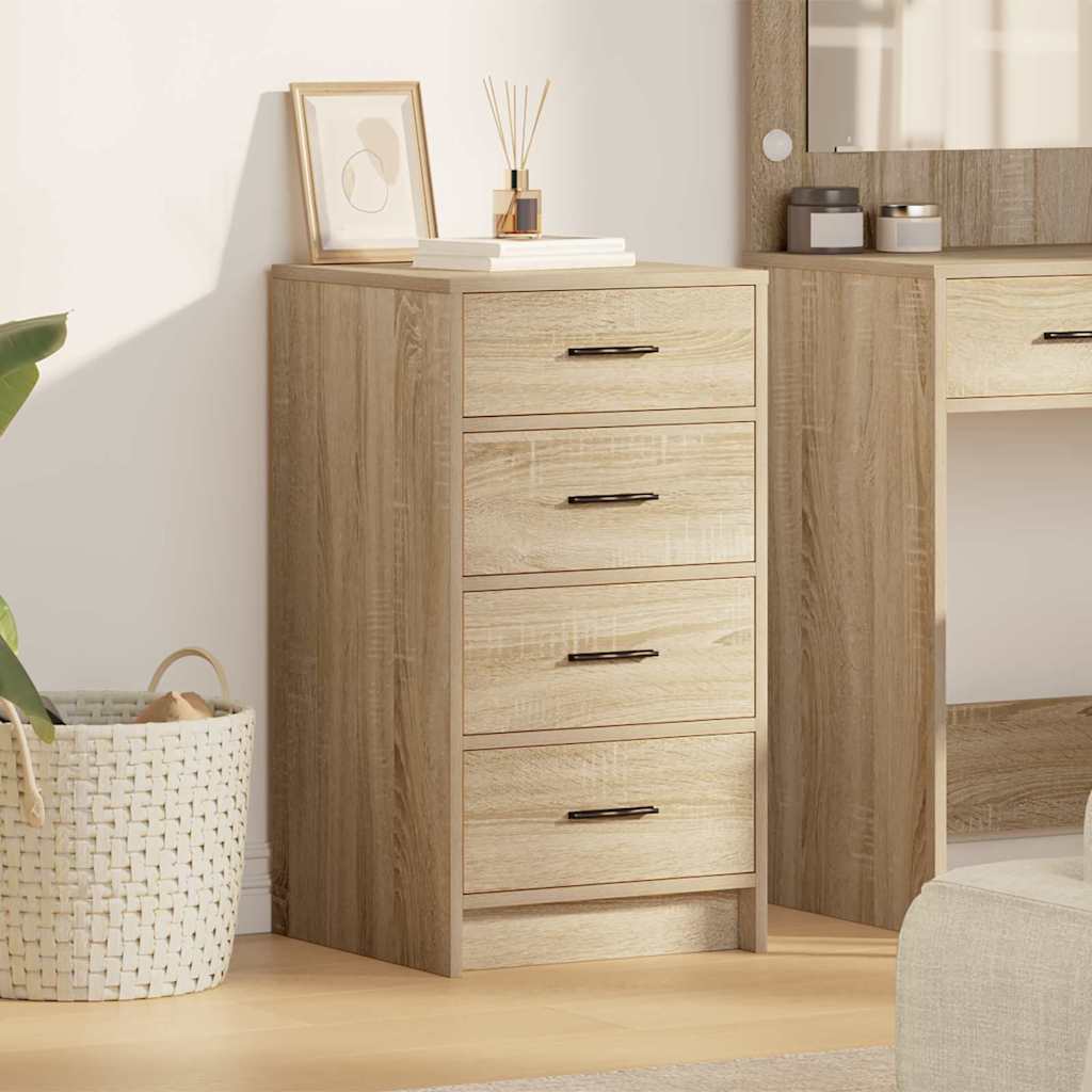 Dressoir met lade Sonoma eiken 40 x 41 x 75 cm Bewerkt hout is nu te koop bij PeponiXL, paradijselijk wonen!