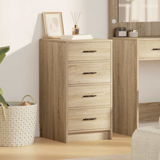 Dressoir met lade Sonoma eiken 40 x 41 x 75 cm Bewerkt hout is nu te koop bij PeponiXL, paradijselijk wonen!