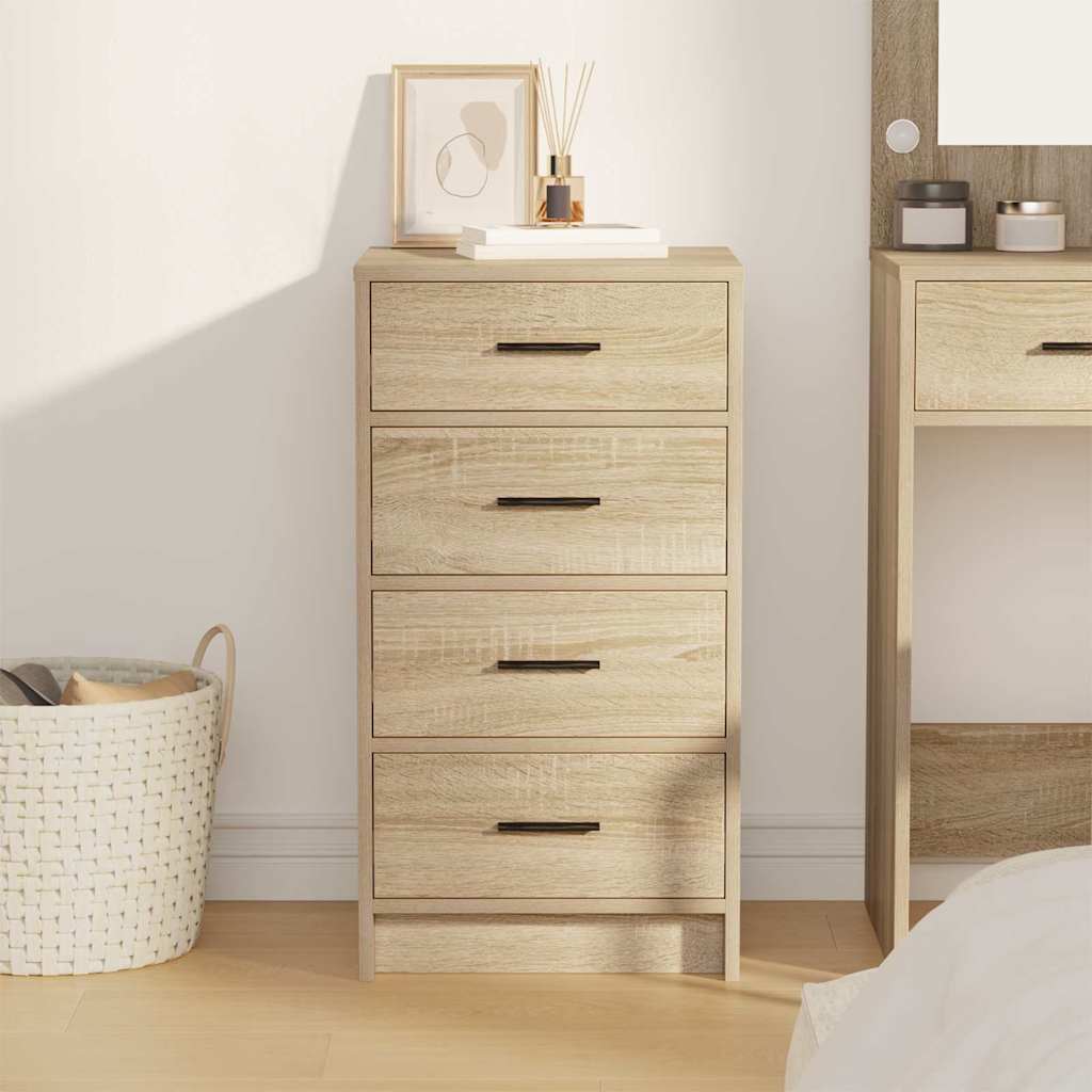 Dressoir met lade Sonoma eiken 40 x 41 x 75 cm Bewerkt hout is nu te koop bij PeponiXL, paradijselijk wonen!