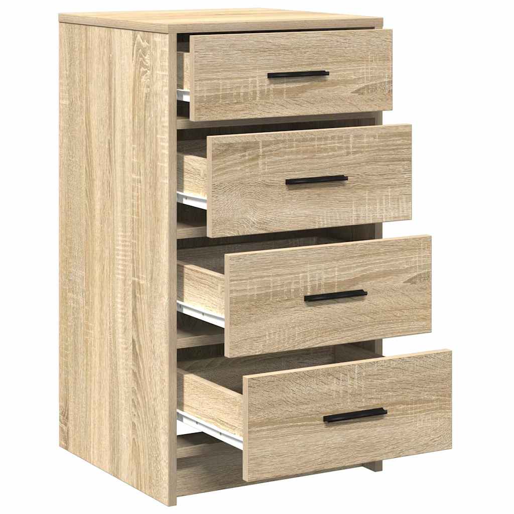 Dressoir met lade Sonoma eiken 40 x 41 x 75 cm Bewerkt hout is nu te koop bij PeponiXL, paradijselijk wonen!
