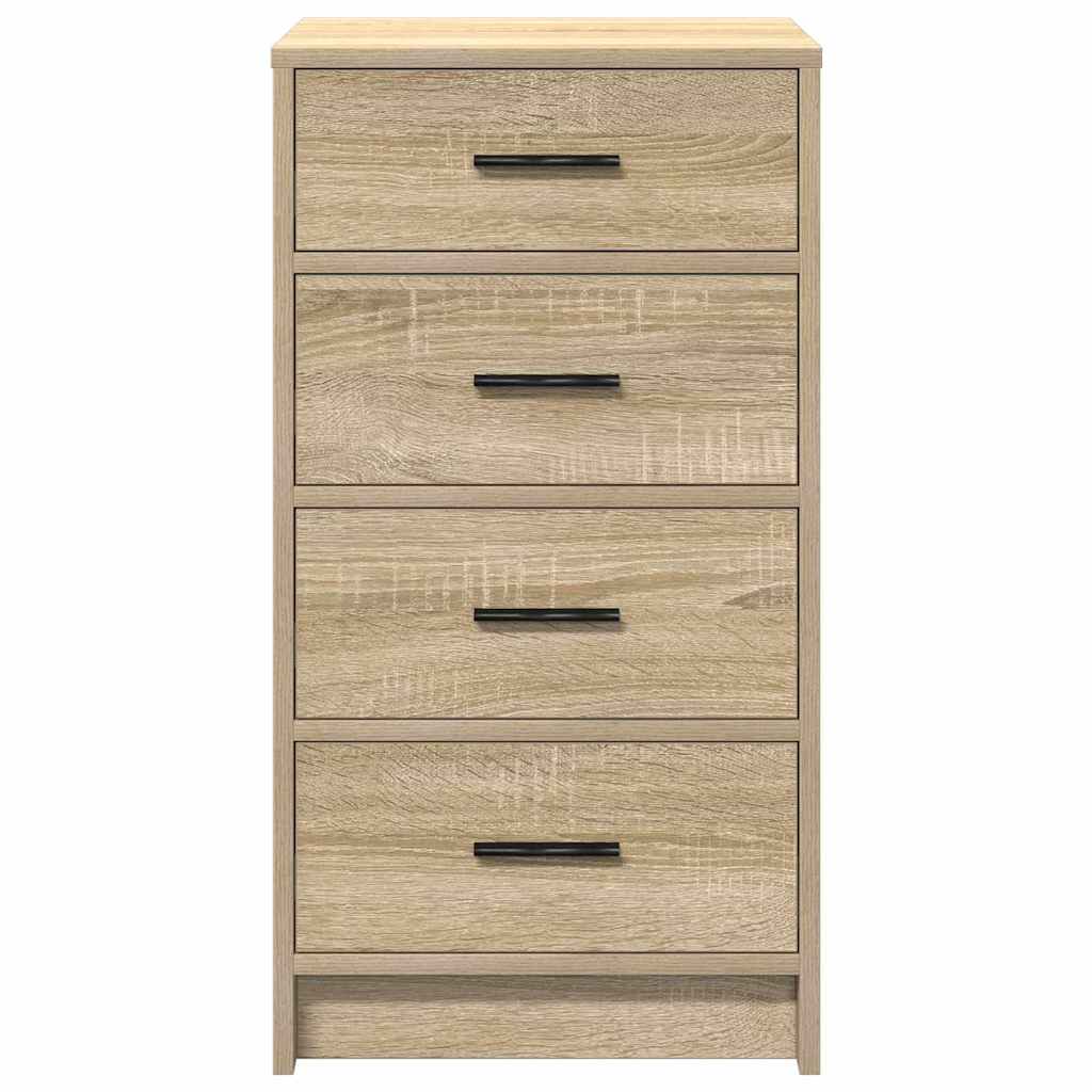 Dressoir met lade Sonoma eiken 40 x 41 x 75 cm Bewerkt hout is nu te koop bij PeponiXL, paradijselijk wonen!