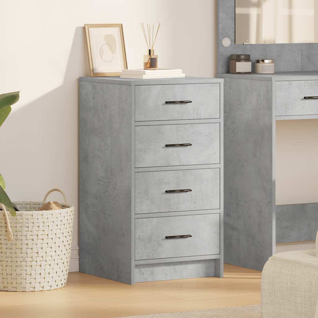 Dressoir met lade Betongrijs 40 x 41 x 75 cm Bewerkt hout is nu te koop bij PeponiXL, paradijselijk wonen!