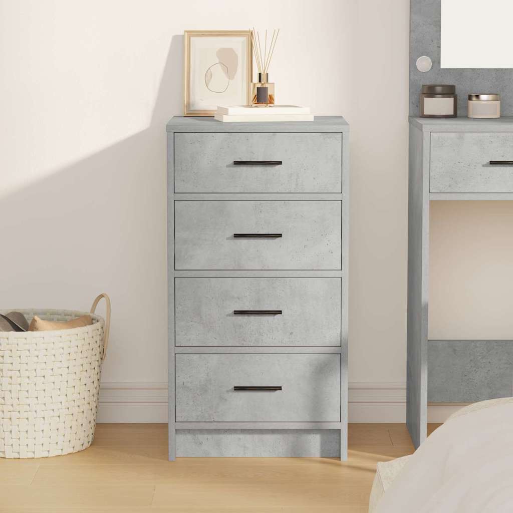 Dressoir met lade Betongrijs 40 x 41 x 75 cm Bewerkt hout is nu te koop bij PeponiXL, paradijselijk wonen!