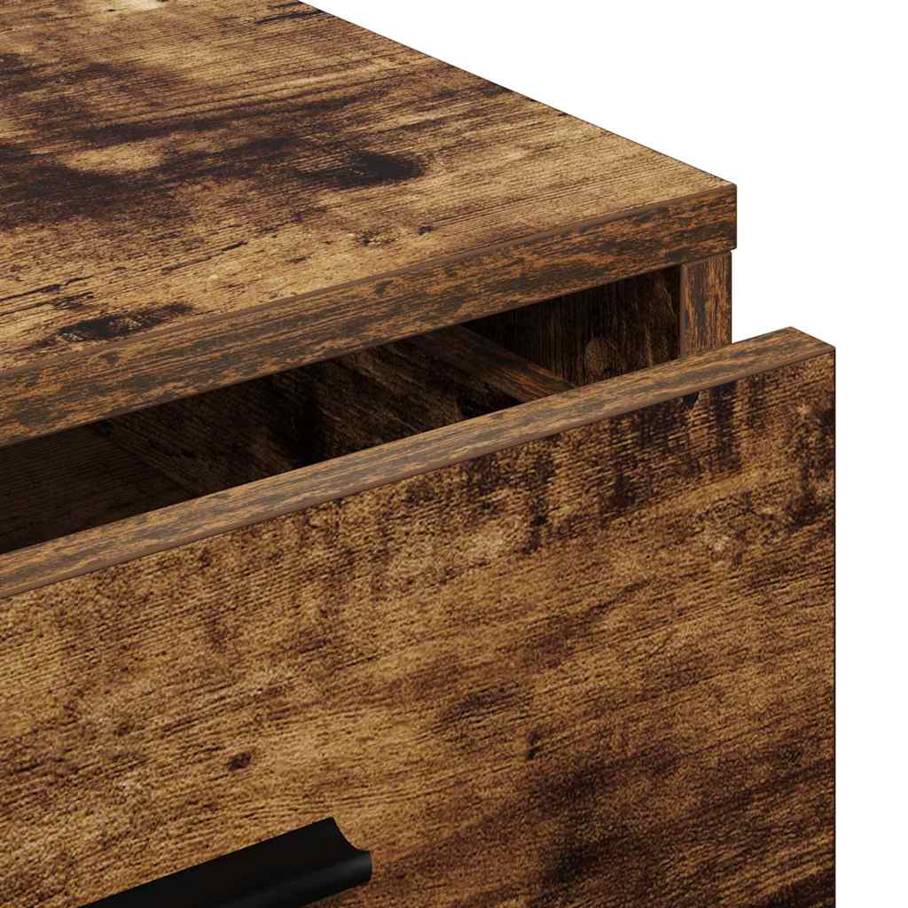 Dressoir met lade Gerookt eiken 40 x 41 x 75 cm Bewerkt hout is nu te koop bij PeponiXL, paradijselijk wonen!
