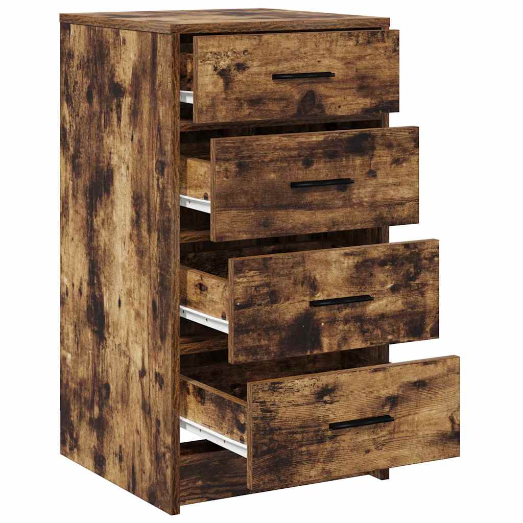 Dressoir met lade Gerookt eiken 40 x 41 x 75 cm Bewerkt hout is nu te koop bij PeponiXL, paradijselijk wonen!