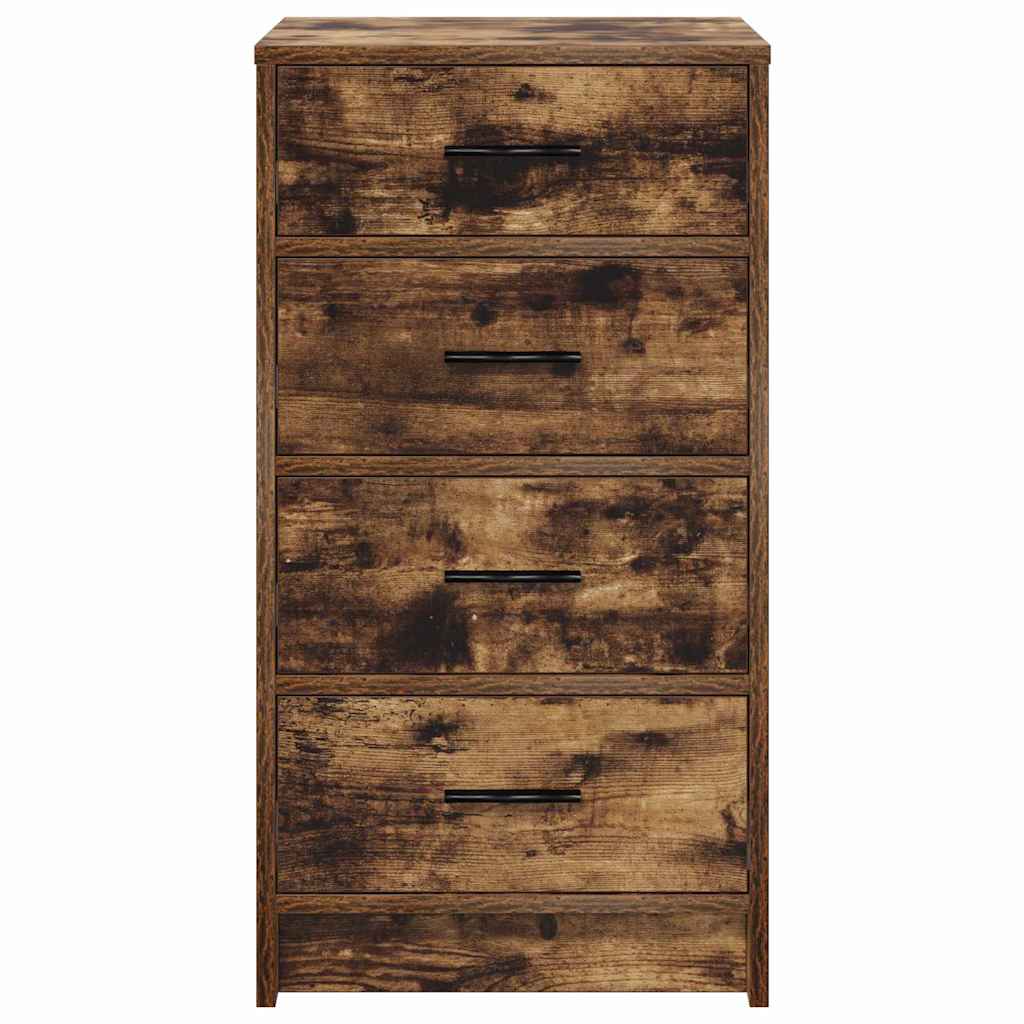 Dressoir met lade Gerookt eiken 40 x 41 x 75 cm Bewerkt hout is nu te koop bij PeponiXL, paradijselijk wonen!
