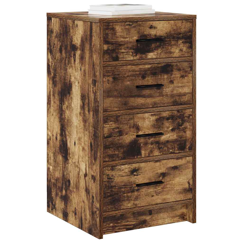 Dressoir met lade Gerookt eiken 40 x 41 x 75 cm Bewerkt hout is nu te koop bij PeponiXL, paradijselijk wonen!