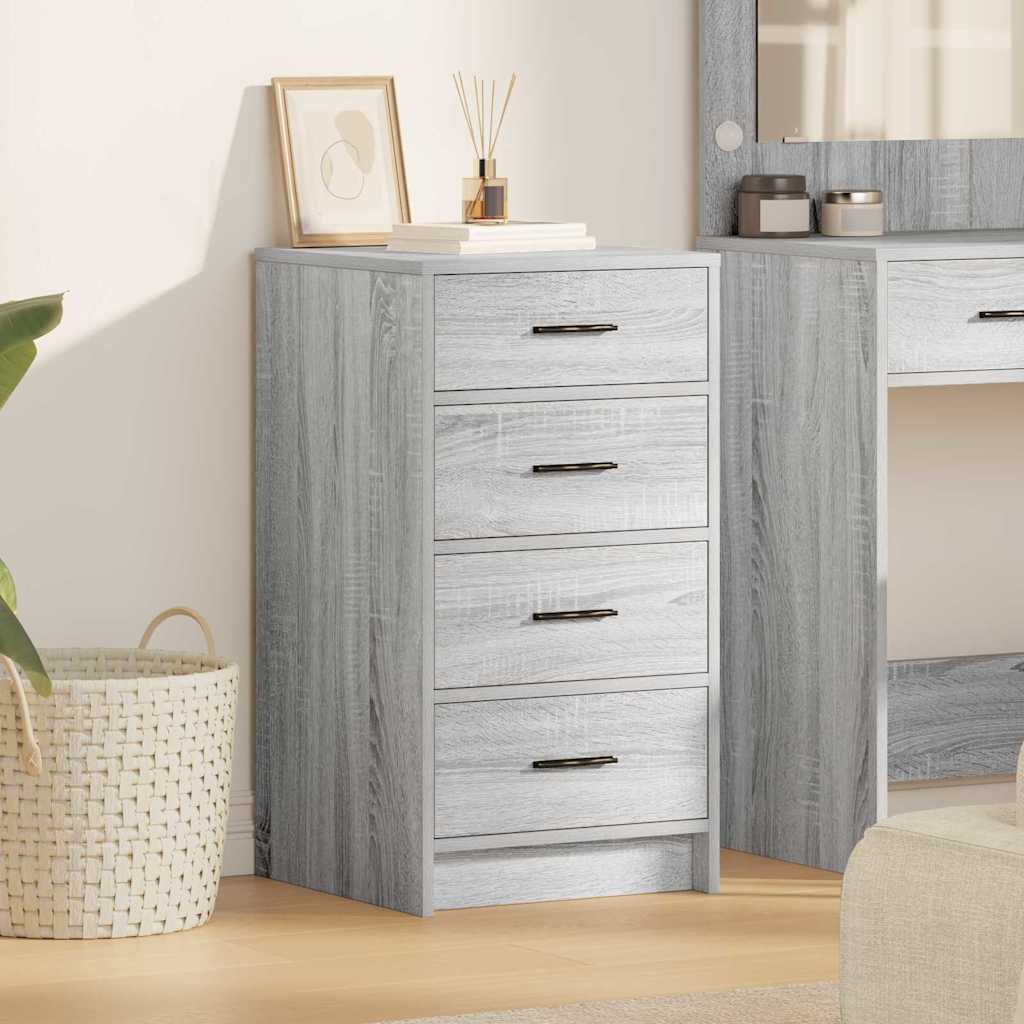 Dressoir met lade Grijs sonoma 40 x 41 x 75 cm Bewerkt hout is nu te koop bij PeponiXL, paradijselijk wonen!