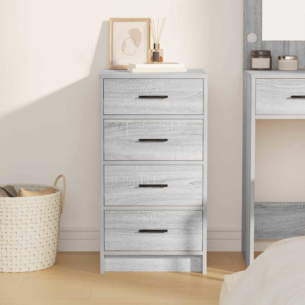 Dressoir met lade Grijs sonoma 40 x 41 x 75 cm Bewerkt hout is nu te koop bij PeponiXL, paradijselijk wonen!