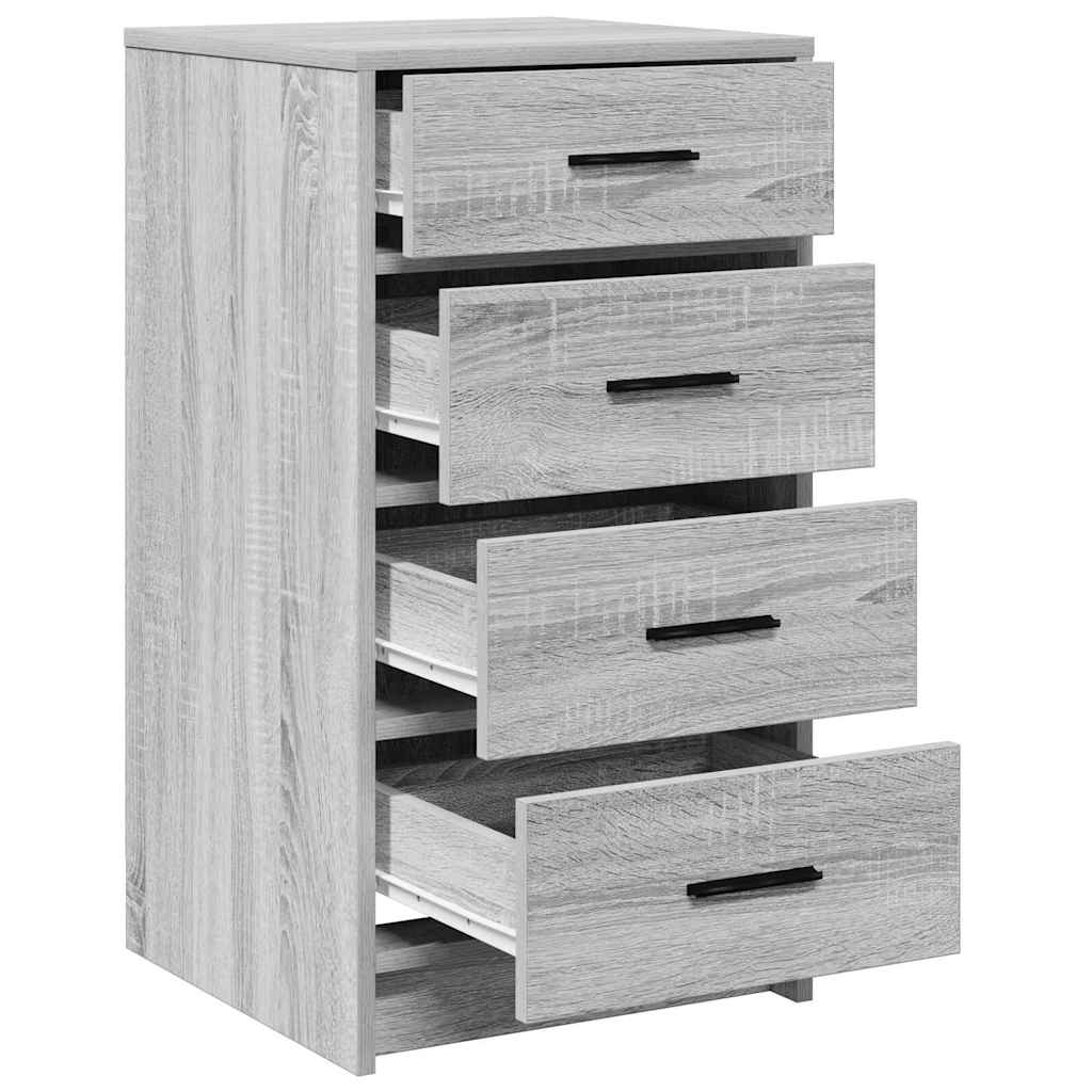 Dressoir met lade Grijs sonoma 40 x 41 x 75 cm Bewerkt hout is nu te koop bij PeponiXL, paradijselijk wonen!