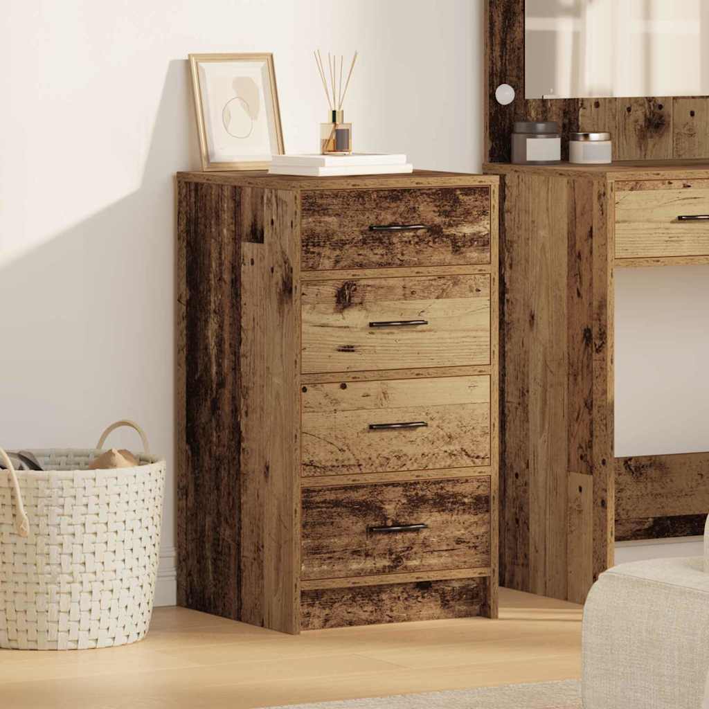 Dressoir met lade Oud hout 40 x 41 x 75 cm Bewerkt hout is nu te koop bij PeponiXL, paradijselijk wonen!