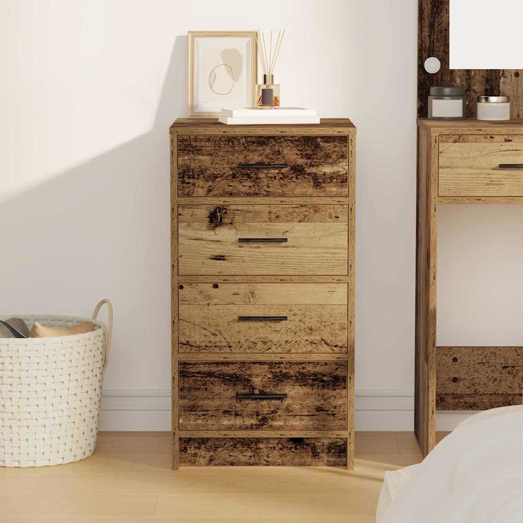 Dressoir met lade Oud hout 40 x 41 x 75 cm Bewerkt hout is nu te koop bij PeponiXL, paradijselijk wonen!