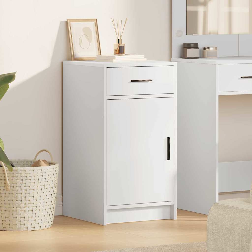 Dressoir met lade Wit 40 x 40,5 x 75 cm Bewerkt hout is nu te koop bij PeponiXL, paradijselijk wonen!