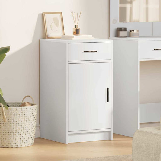 Dressoir met lade Wit 40 x 40,5 x 75 cm Bewerkt hout is nu te koop bij PeponiXL, paradijselijk wonen!