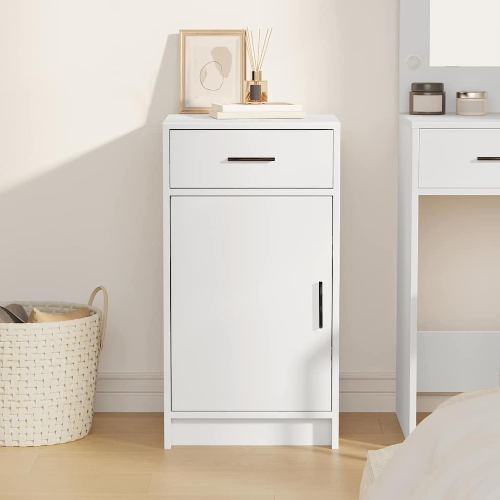 Dressoir met lade Wit 40 x 40,5 x 75 cm Bewerkt hout is nu te koop bij PeponiXL, paradijselijk wonen!