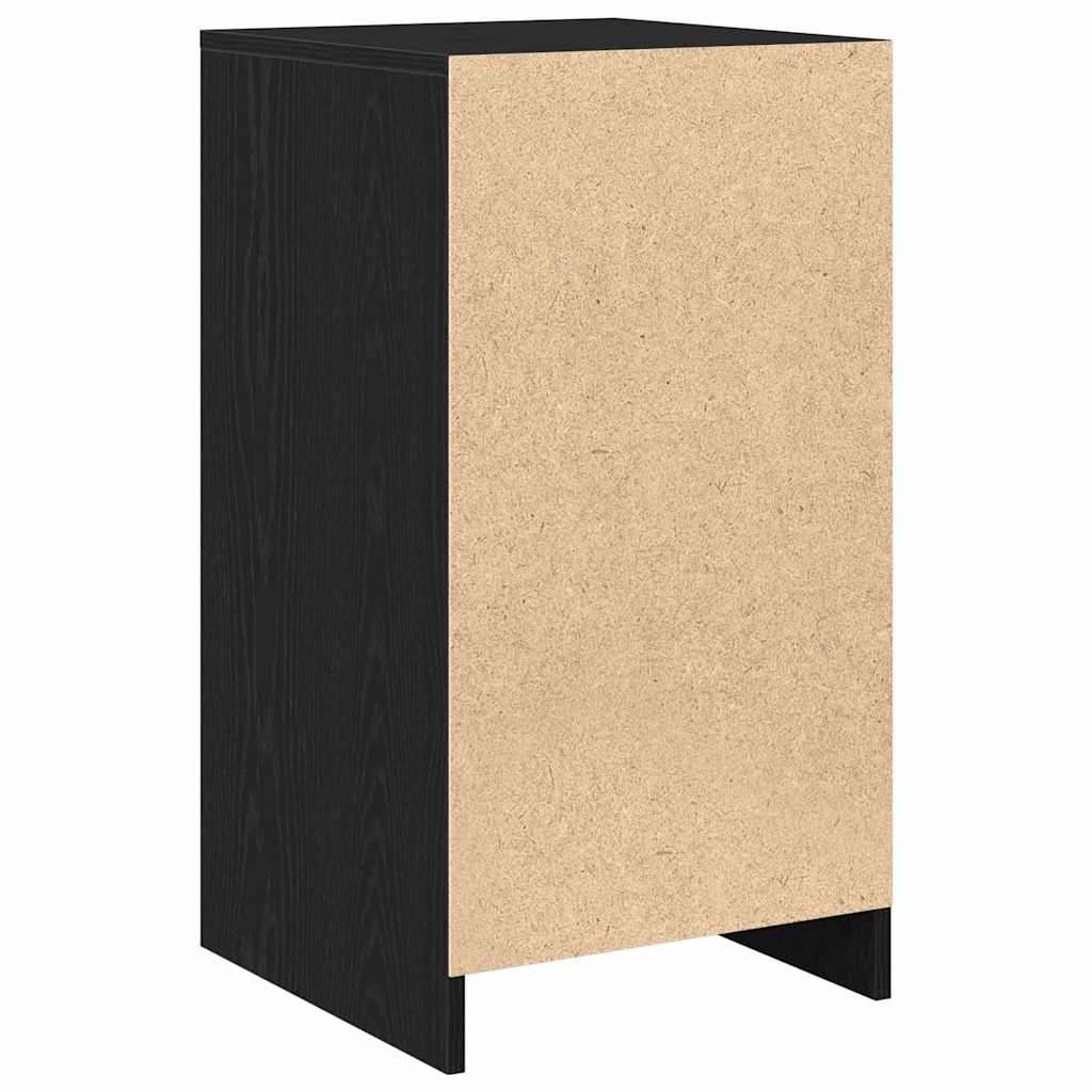 Dressoir met lade Zwart Eiken 40 x 40,5 x 75 cm Bewerkt hout is nu te koop bij PeponiXL, paradijselijk wonen!