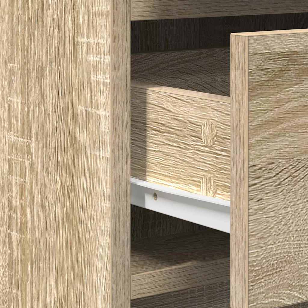 Dressoir met lade Sonoma Eiken 40 x 40,5 x 75 cm Bewerkt hout is nu te koop bij PeponiXL, paradijselijk wonen!