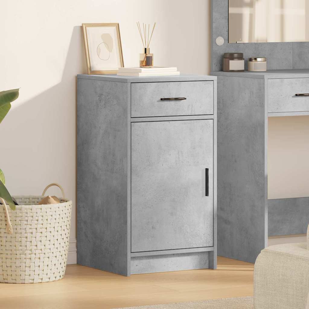 Dressoir met lade Beton Grijs 40 x 40,5 x 75 cm Bewerkt hout is nu te koop bij PeponiXL, paradijselijk wonen!