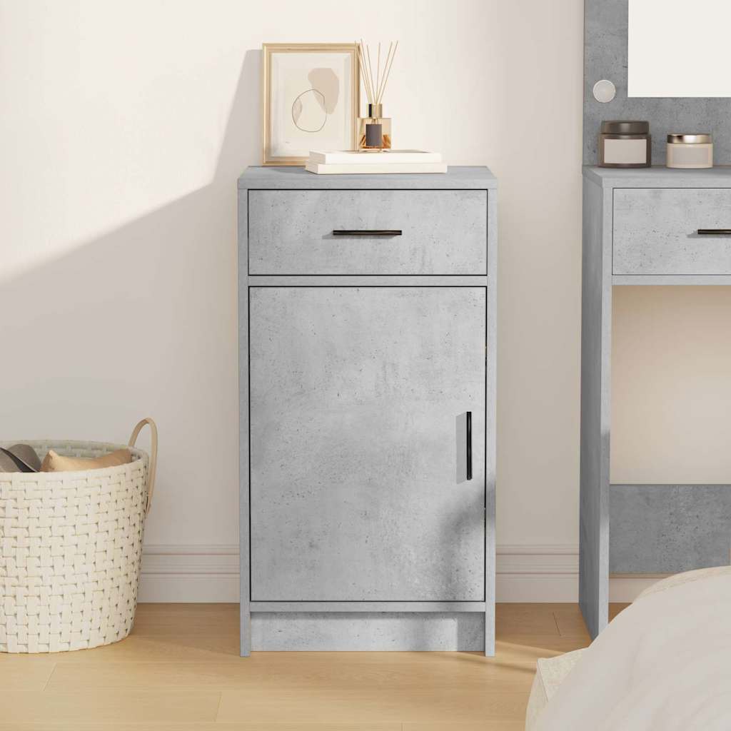 Dressoir met lade Beton Grijs 40 x 40,5 x 75 cm Bewerkt hout is nu te koop bij PeponiXL, paradijselijk wonen!