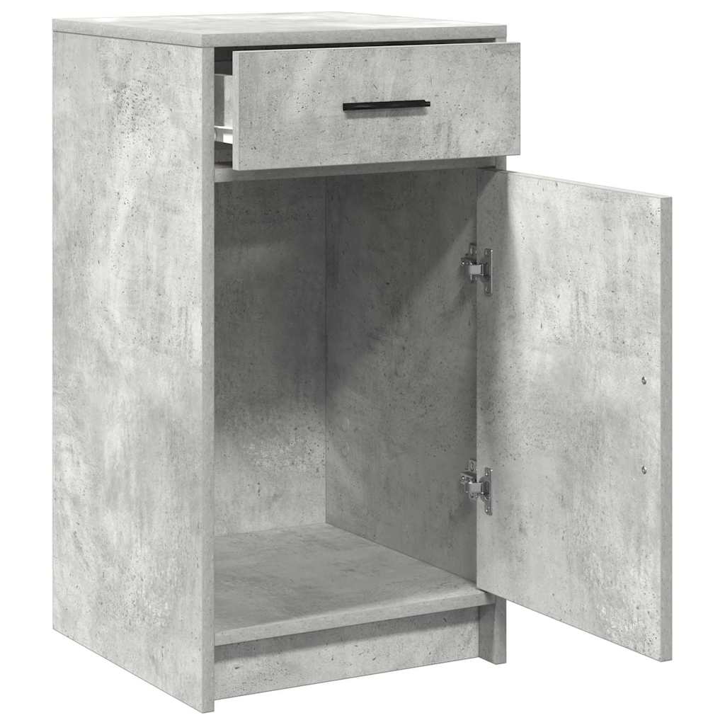 Dressoir met lade Beton Grijs 40 x 40,5 x 75 cm Bewerkt hout is nu te koop bij PeponiXL, paradijselijk wonen!