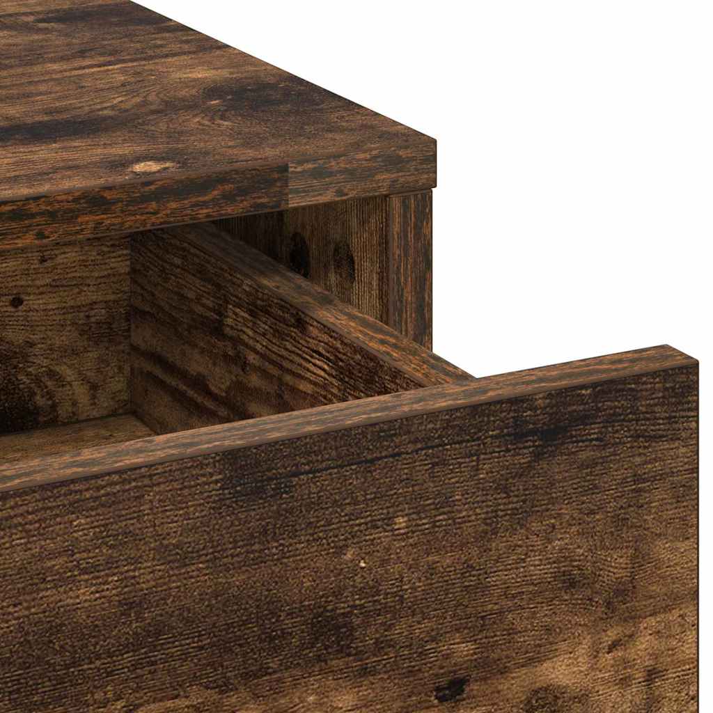 Dressoir met lade Gerookt eiken 40 x 40,5 x 75 cm Bewerkt hout is nu te koop bij PeponiXL, paradijselijk wonen!