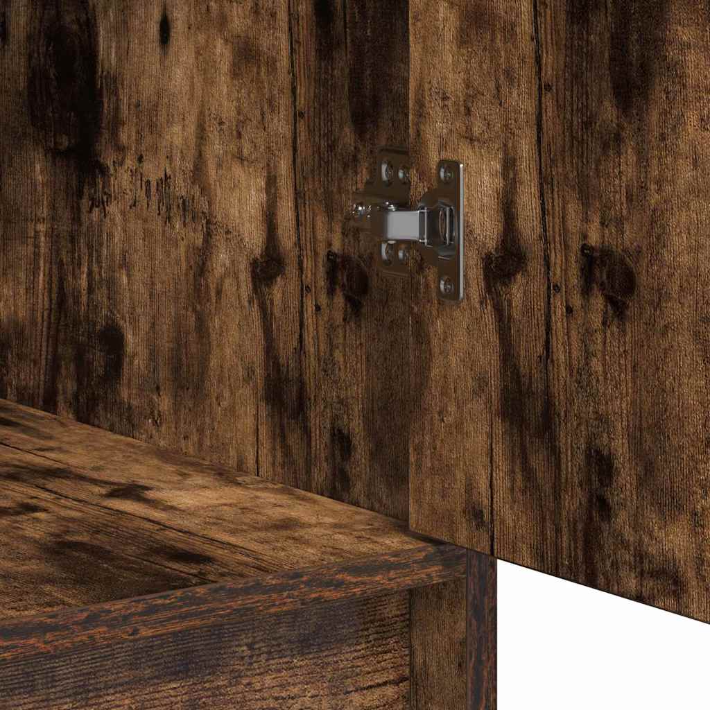 Dressoir met lade Gerookt eiken 40 x 40,5 x 75 cm Bewerkt hout is nu te koop bij PeponiXL, paradijselijk wonen!