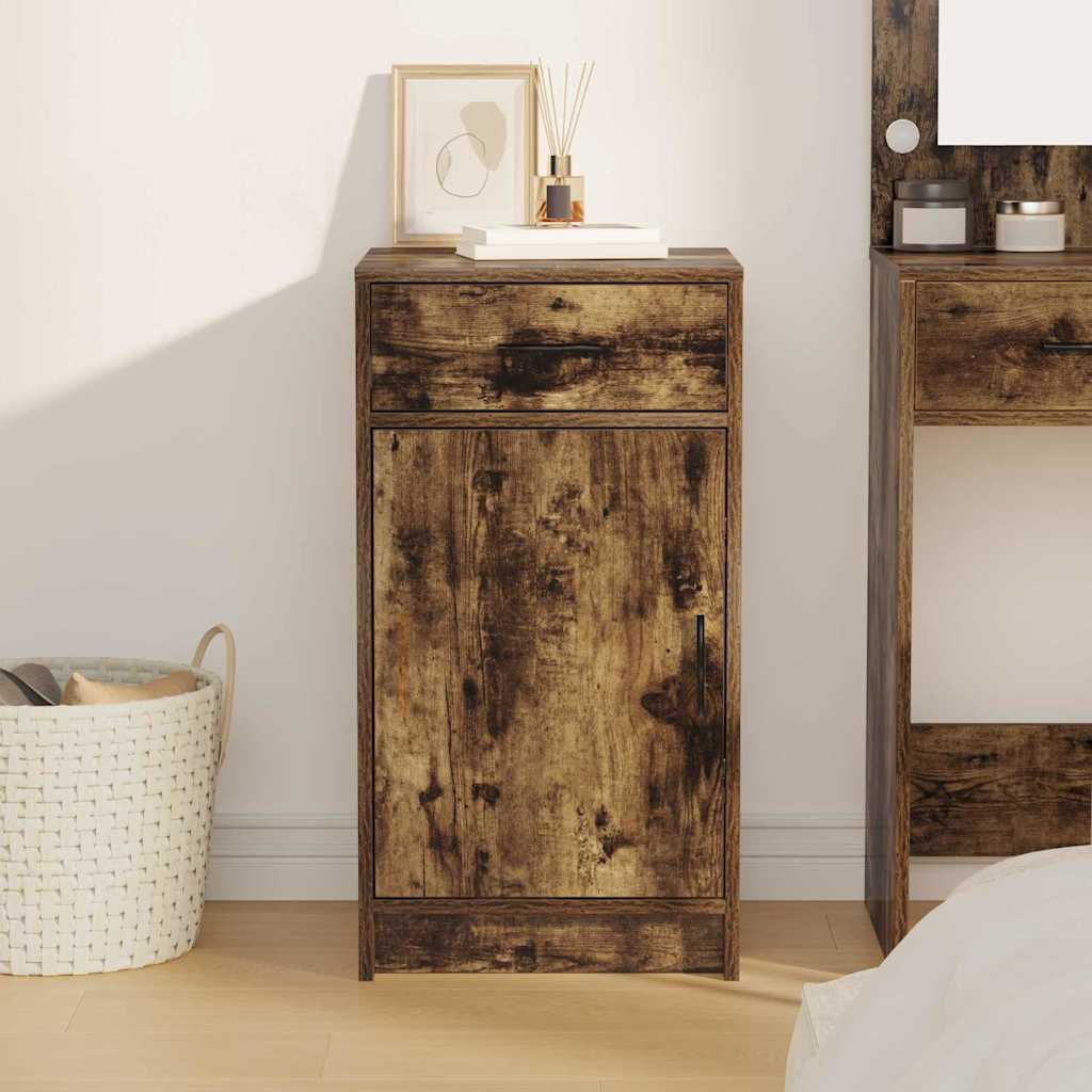 Dressoir met lade Gerookt eiken 40 x 40,5 x 75 cm Bewerkt hout is nu te koop bij PeponiXL, paradijselijk wonen!